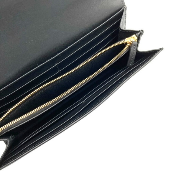 FENDI Fendi long wallet black gold metal fittings 8M0251 studs hook logo cont... - Picture 8 of 8